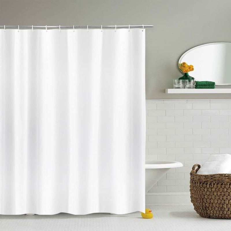 YISURE Extra Long Extra Wide Shower Curtain Liner 200x240cm, White