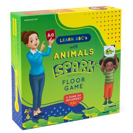 SPARK INNOVATIONS Animals Matching Cards Floor Game, Learn Abc's with Animals Matching Game, Childrens Memory Game, Animal Games, Toddler Learning Toy