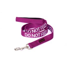 Dexil Purple DO NOT FEED Pet Dog Lead Leash Long 1.8m with Luxury Padded Handle and Double Layered.