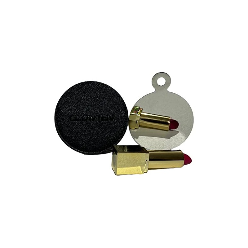 Glowten Shatterproof Unbreakable Stainless Steel Handheld Travel Compact Mirror Black