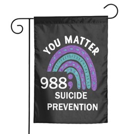 Suicide Prevention Awareness Flag Double Sided Garden Flags Welcome Banner Decoration For Wedding Party Yard 12x18 Inch