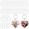 MTLEE 150 Pcs Photo Insert Keychain Clear Acrylic Picture Keychains