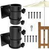 Fengone Flat Mount Patio Umbrella Holder Umbrella Clamp Mount Bracket