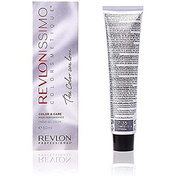 REVLON PROFESSIONAL Revlonissimo Colorsmetique Color&Care Permanente Haarfarbe ,7.35 Mittelblond Bernstein, 1er Pack (1 x 60 ml)