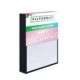 Filterbuy 20x24x4 Mini Pleat Air Filter MERV 14 HVAC Replacement (1-Pack)