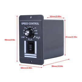 DC Motor Speed Controller, DC 12-60V 40A PWM Brush Motor Speed Controller CW CCW Reverse Switch