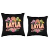 Layla Limited Edition Vintage Custom Name Wife Grandma Throw Pillow
