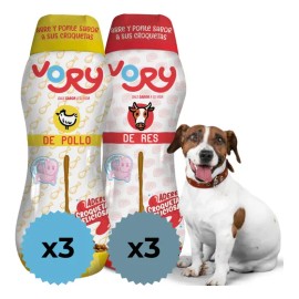 Vory Mix 6 Delicioso Aderezo Paquete 3 Res Y 3 Pollo