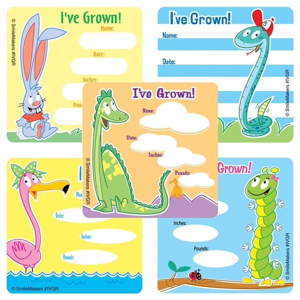 SmileMakers Animal Ive Grown Stickers - Prizes and Giveaways - 100 per Pack