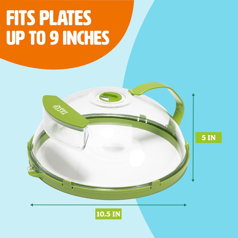 Tasty Microwave Splatter Cover with Built in Water Steamer &