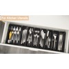 Kutesna 15 PCS Interlocking Desk Drawer Organizer Separator for Office,Bathroom,Kitchen,Makeup（Black）