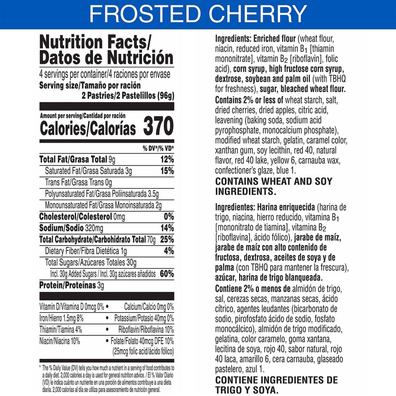 Pop-Tarts Toaster Pastries, Breakfast Food and Kids Snacks, Frosted Cherry,