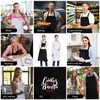Jubatus 4 Pack 100% Cotton Aprons with 2 Pockets Cooking