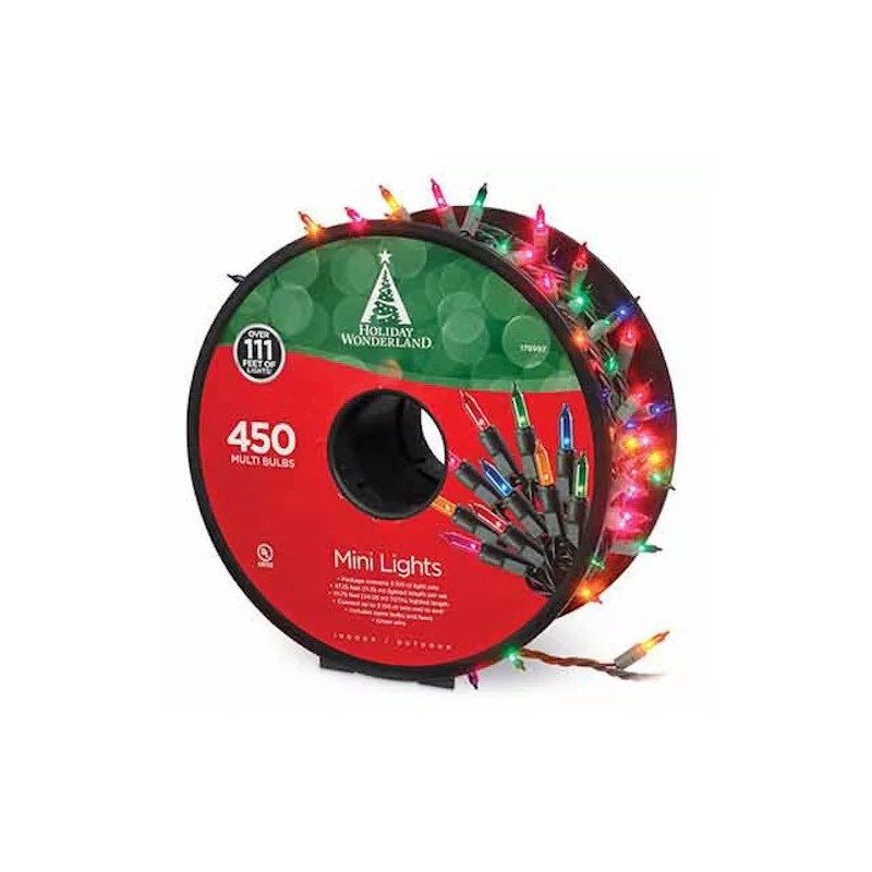 Holiday Wonderland 48351-88 450 Count 3x150 Multi Mini Christmas Light