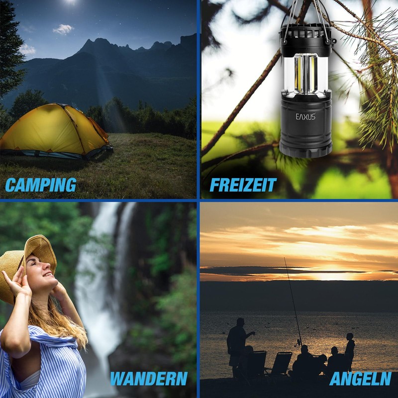 EAXUS CampLite Breeze 2in1 Campinglampe & Ventilator | 3W COB