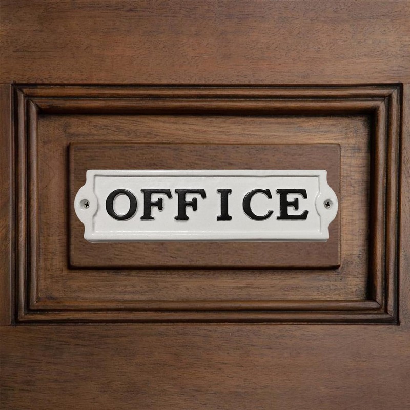 Cast Iron Office Sign - Office Door Decor - Office