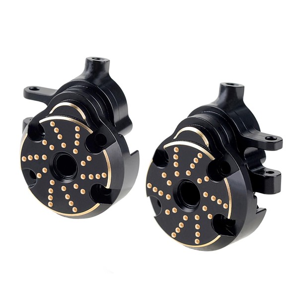 TCRC Brass Front Steering Knuckles Outer Portal Cover+Inner Portal Cover