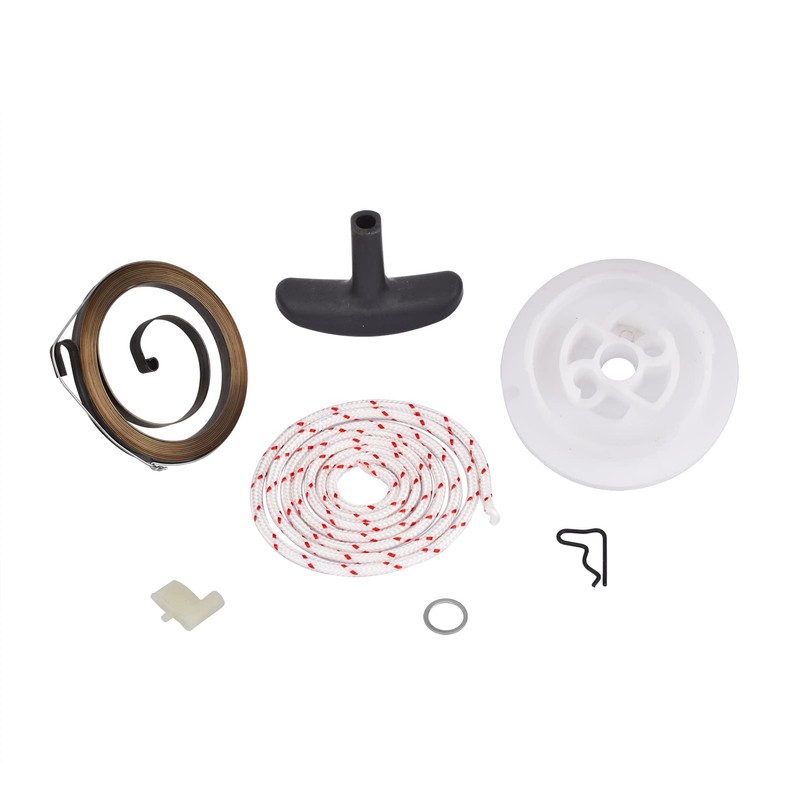 Cancanle Recoil Starter Pulley Handle Grip Rope Spring Pawl Kit