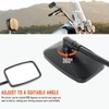 DREAMIZER Black 10mm Motorcycle Mirrors Universal Convex Rear View Side