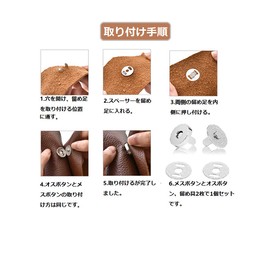 DERAYEE Magnetic Button Insert-In Fasteners, DIY, Handmade, 50 Pairs (Silver, 0.7 inches (18 mm)