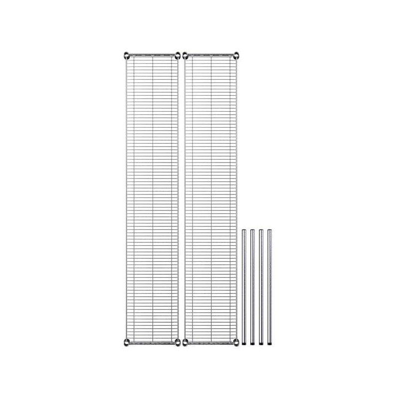 PRO&Family 14" x 72" NSF Chrome 2 Wire Shelf Kit