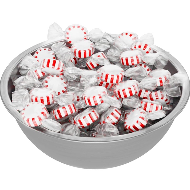 HARD CANDY CONFECTIONS | PEPPERMINT (STARLIGHT MINTS) | Individually Wrapped