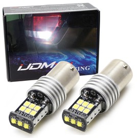 iJDMTOY Super Bright Xenon White 15-SMD 1156 7506 P21W Replacement Bulbs Compatible With Backup Reverse Lights, Xenon White