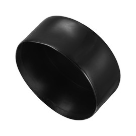 uxcell 120mm(4 3/4") Rubber End Caps, Round Vinyl Plug Insert Plastic End Caps for Tubing, Fence, Pipe Post, Furniture, Railing, Black, 50mm Height