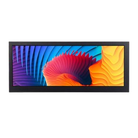 VSDISPLAY 12.3'' Portable IPS LCD Monitor 1920x720 Stretched Bar Display VS123ZJ-V823 with USB Video Input,Supports 180 Degree Image Rotation,as an Extra Screen for PC Laptop Game Cabinet