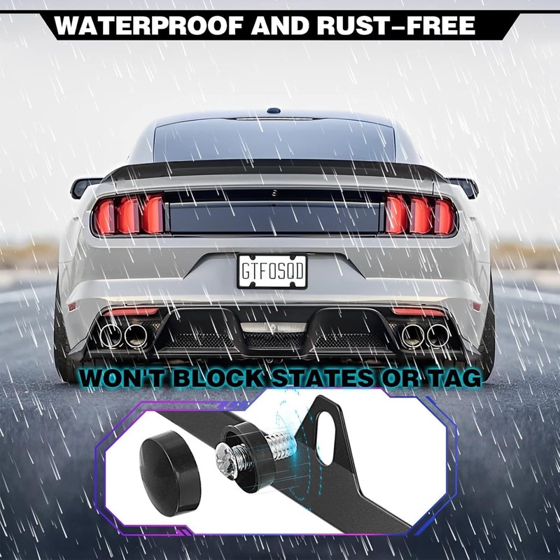 ZAKASEA 2 Marcos para Matrículas de Coche, Genérico Porta Placas