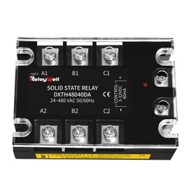 Three-Phase Solid State Relay 40A, DC to AC, Solid State Relay, 3 Phase (Inputs 3-32 VDC, Outputs 24-480 VAC)