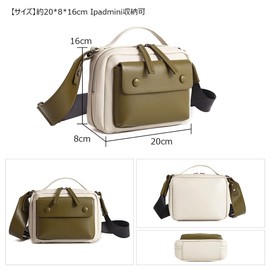Whatna Leather Mini One Shoulder Bag, Men's, 3-Way Mini Crossbody Chest Bag, Hand Held Bag, Mini Second Bag, Double Zipper, Leather, Casual, Formal, Business, Commute, Commute, Shoulder Bag, Bicycle