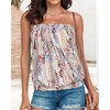 Strapless Tops for Summer Women Bandeau Tank Casual Blouse Tunic