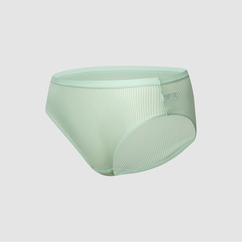 JAJU Air Stripe Mesh Hip Hugger Panty_Mint