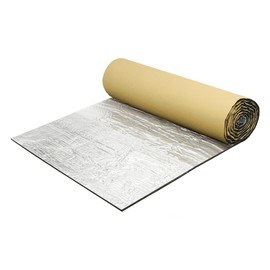 ACROPIX 236mil 6mm 6sqft Universal Sound Deadener Mat 39.4" x 23.6" Aluminum Foam Heat Shield Material for Car Boat Hood Engine Silver Tone - Pack of 1