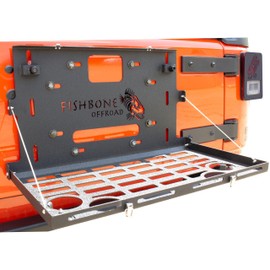 Fishbone JK Tailgate Table - Black Powdercoat