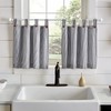 Elrene Home Fashions Tucker Ticking Stripe Tier Window Curtains for