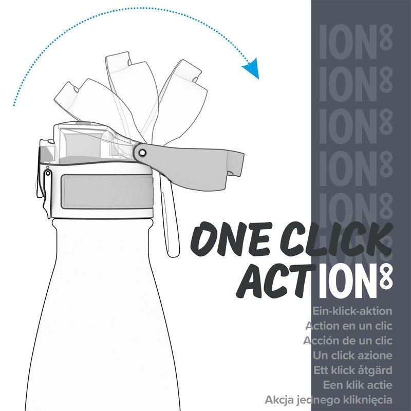 Ion8 Leak-Proof Reusable Insulated Drinking Bottle Stainless Steel 280 ml