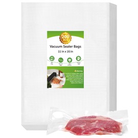 Moretoes 200pcs Vacuum Sealer Bags, Food Saver Bags Gallon 11" x 16" BPA Free, Pre-cut Commercial Grade Vac Bags for Food Storage, Meal Prep or Sous Vide