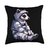 Animals In Space- Badger Astronaut- Badger in Space Throw Pillow