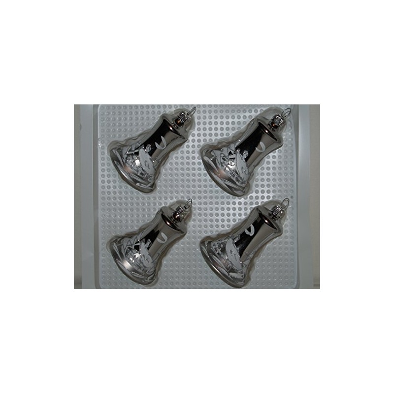 Jingle Bells Lauscha Christmas Tree Decoration Bell Antique Silver 5