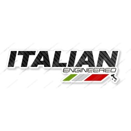 OwnTheAvenue Italian Engineered Carbon Vinyl Racing Italy Euro Vinyl Sticker Decal 5"