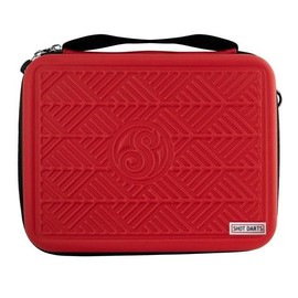 Shot! Darts Mega Tactical Dart Case (23X18 cm), Carrys 4 Sets of Darts, 6 Soft or Steel Tip Darts, Zipped Pockets, Handcrafted Professional Dart Set & Case Avail in Black, Blue, Red or Hot Pink