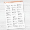 September Wacky Holidays Mini Script Planner Stickers | F16 Clear