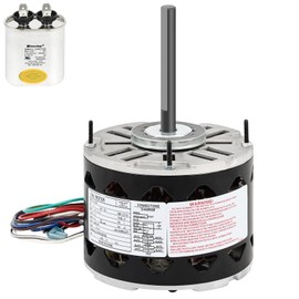 DL1026 Sleeve Bearing Direct Drive Blower Motor 1/4 HP, 1075 RPM, 3 Speed, 115 Volts 4 Amps, 48 Frame, CW/CCW, Direct Drive Fan/Blower for HVAC/R 1*Capacitors