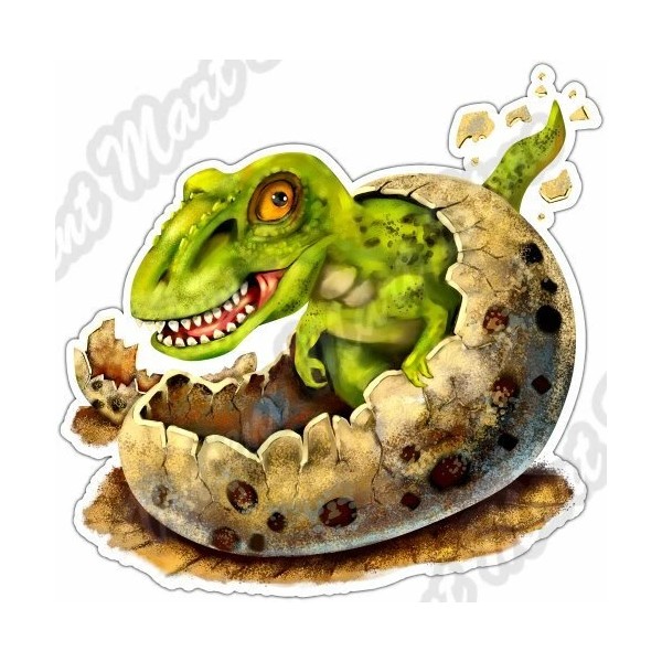 Baby Dinosaur Egg Jurassic Reptile Car Bumper Window Vinyl Sticker