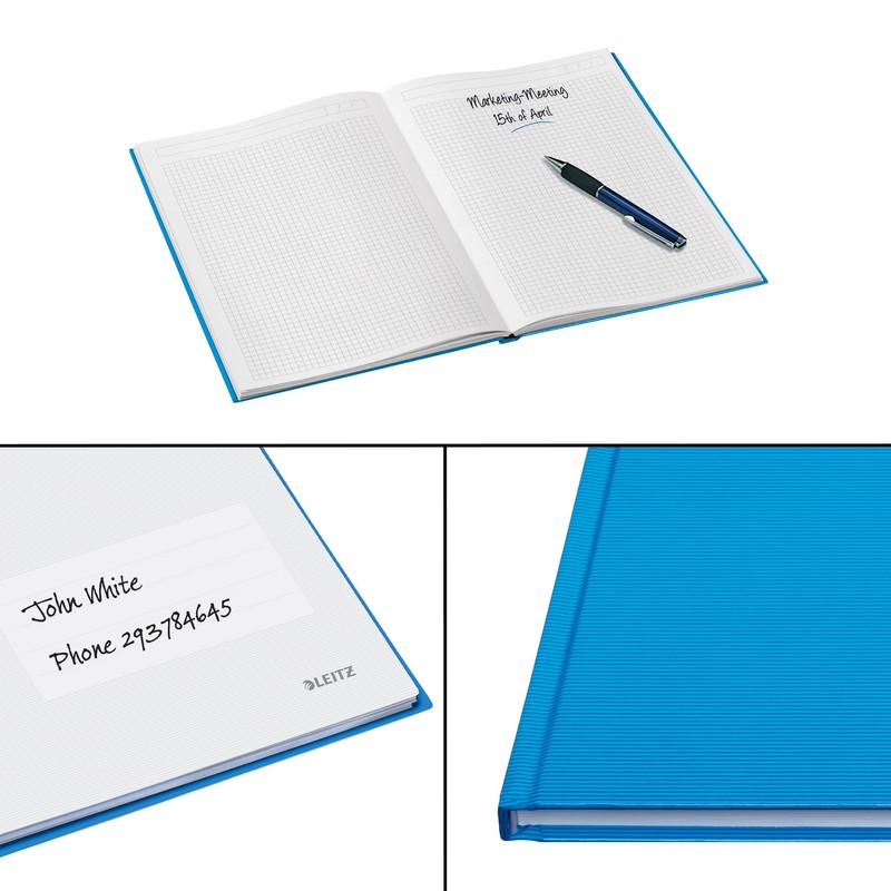 Leitz Notebook, 80 Pages, Hard Cover, Squared, Solid A4