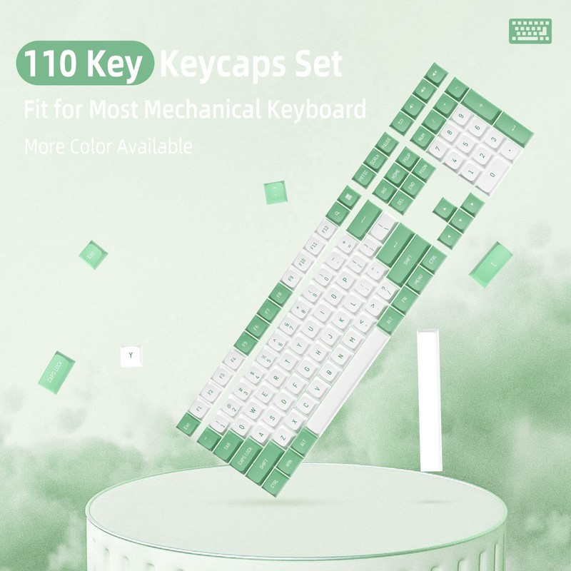 ATTACK SHARK PBT Keycaps Cherry Profile Double-Shot Full Keycap Set