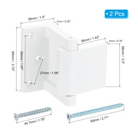 PATIKIL Door Reinforcement Lock, 2 Pack Home Security Door Lock Withstand 800 Lbs Zinc Alloy High Security Door Latch Stopper with Screws for Prevent Unauthorized Entry, White