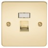 Knightsbridge FPAVRJ45PB Flat Plate Rj45 Network Outlet-Polished Brass